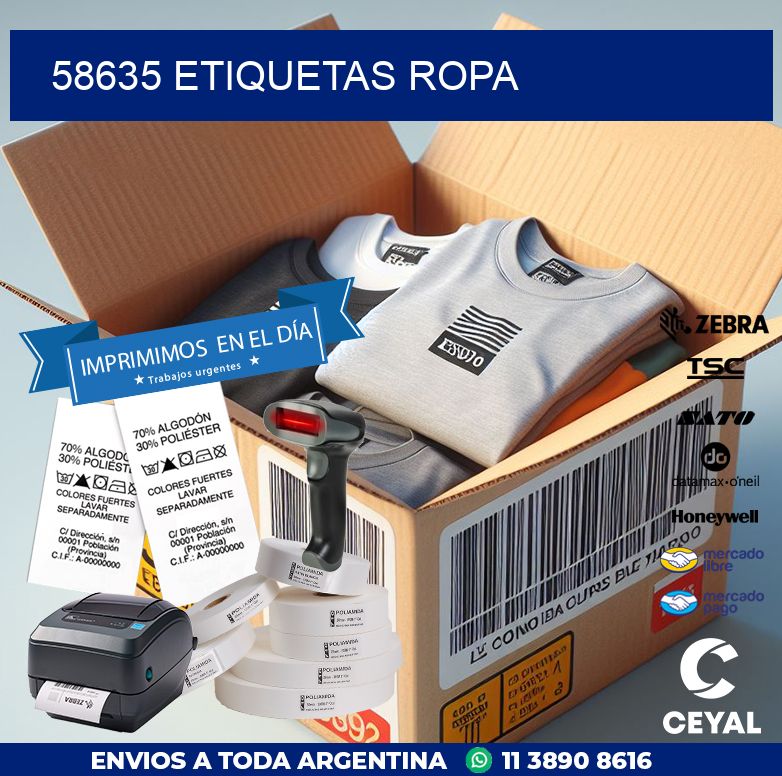 58635 ETIQUETAS ROPA