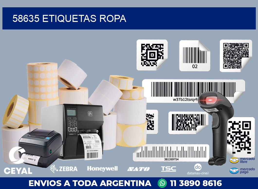 58635 ETIQUETAS ROPA