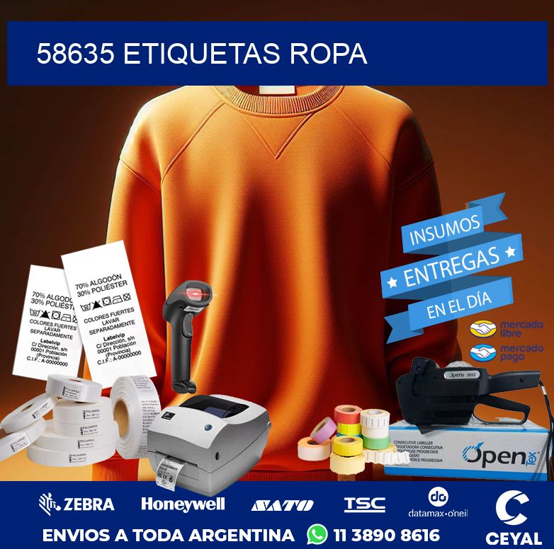 58635 ETIQUETAS ROPA