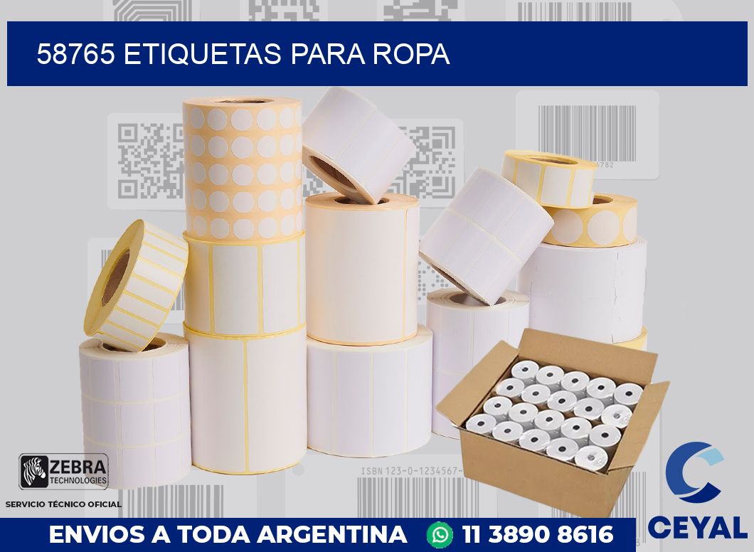 58765 etiquetas para ropa