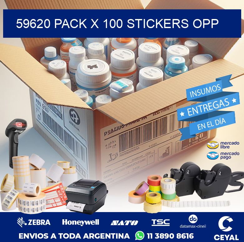 59620 PACK X 100 STICKERS OPP