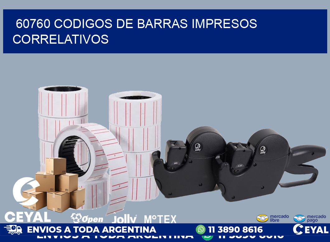 60760 codigos de barras impresos correlativos