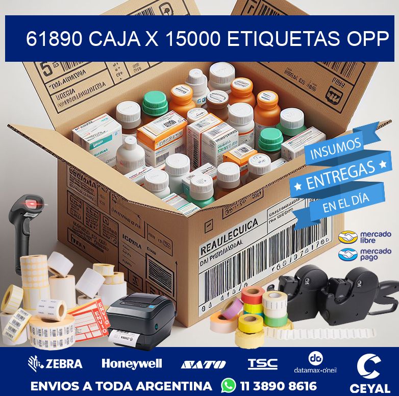61890 CAJA X 15000 ETIQUETAS OPP