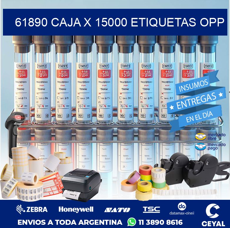 61890 CAJA X 15000 ETIQUETAS OPP