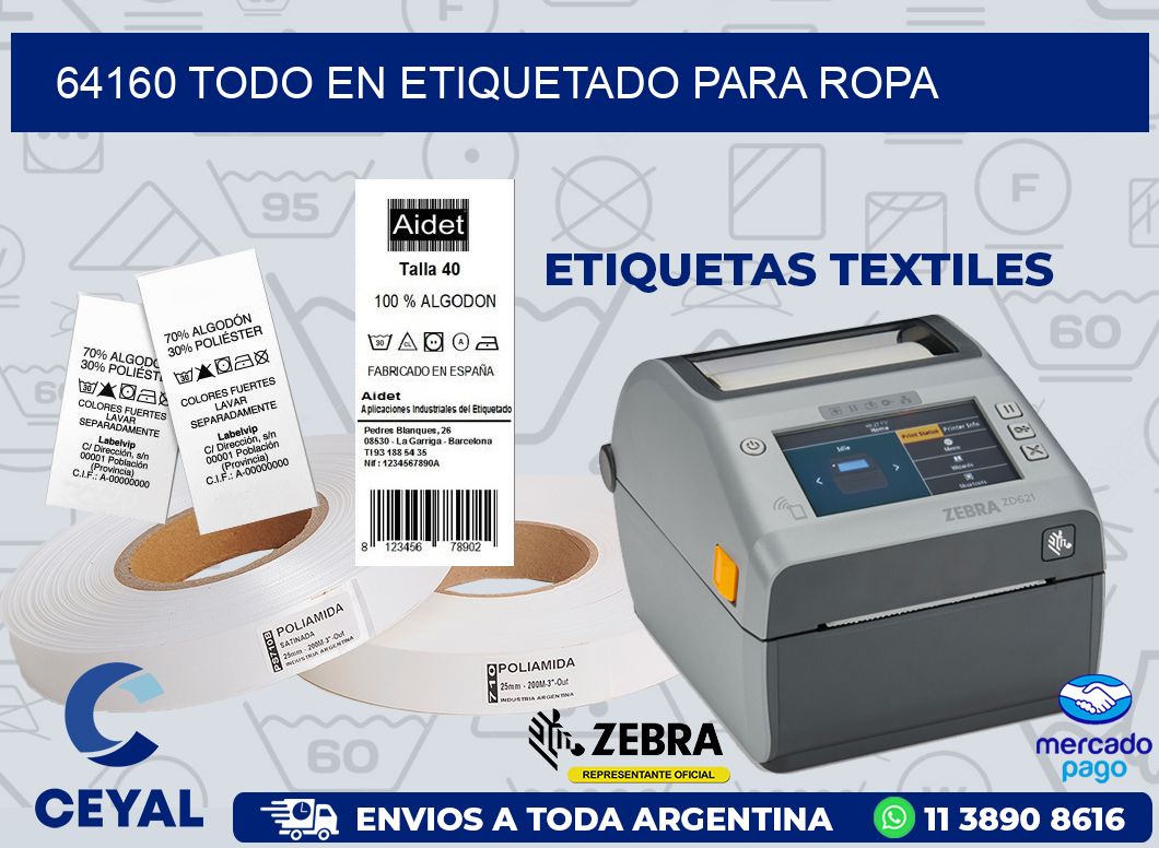 64160 TODO EN ETIQUETADO PARA ROPA