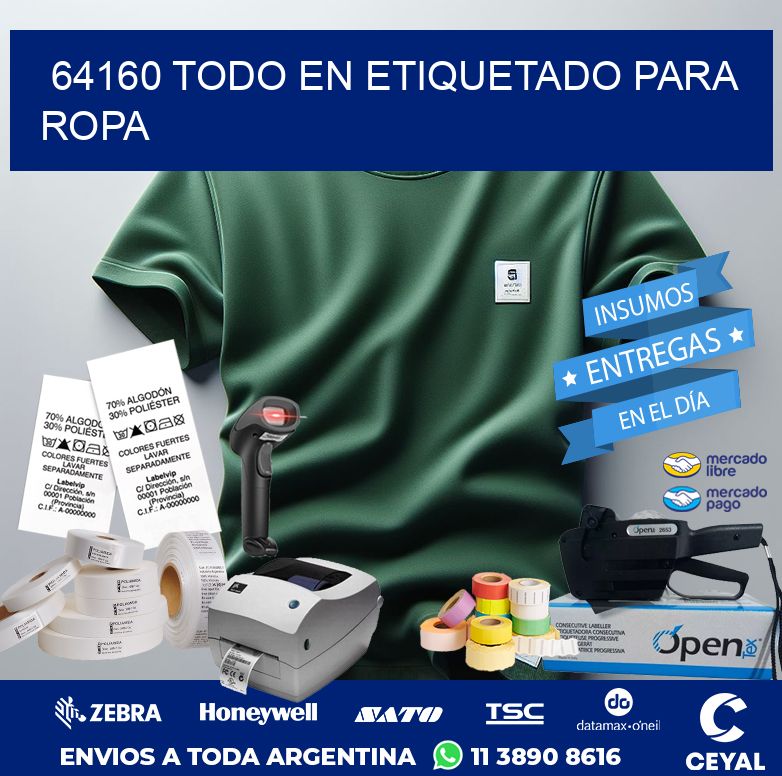 64160 TODO EN ETIQUETADO PARA ROPA