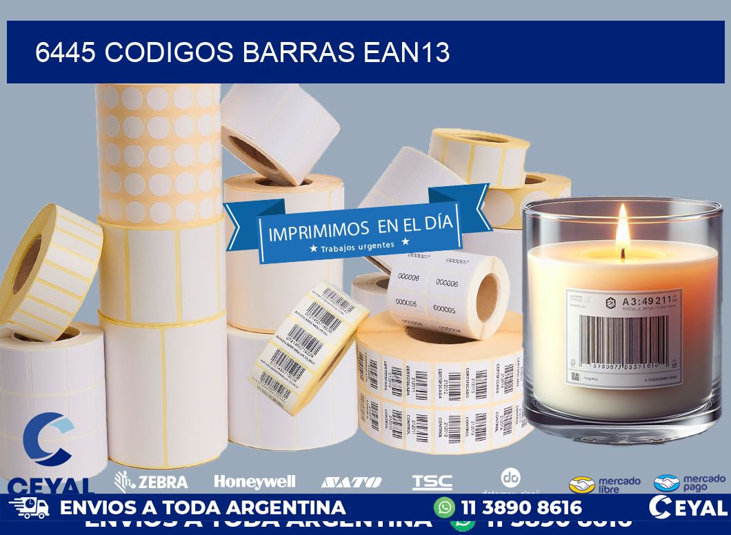6445 CODIGOS BARRAS EAN13