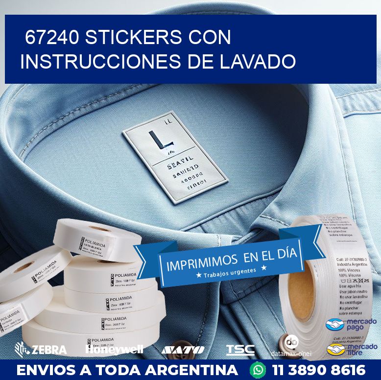 67240 STICKERS CON INSTRUCCIONES DE LAVADO