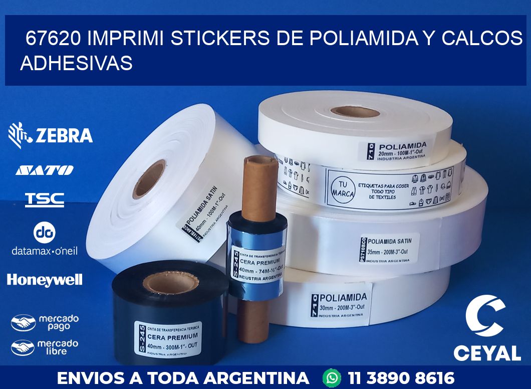 67620 IMPRIMI STICKERS DE POLIAMIDA Y CALCOS ADHESIVAS