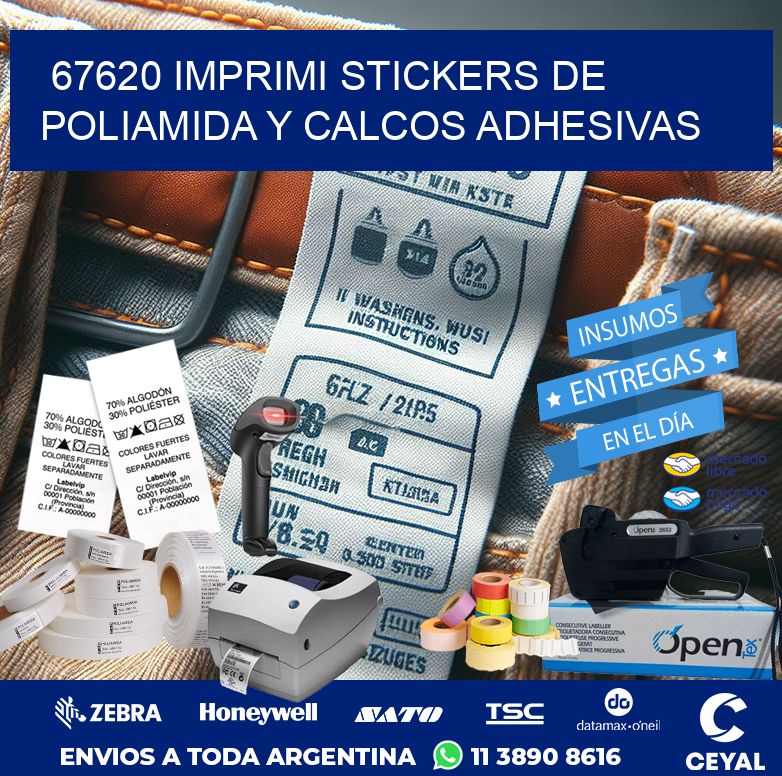 67620 IMPRIMI STICKERS DE POLIAMIDA Y CALCOS ADHESIVAS