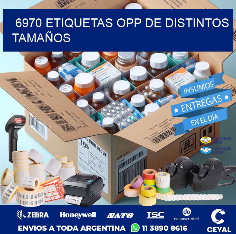 6970 ETIQUETAS OPP DE DISTINTOS TAMAÑOS