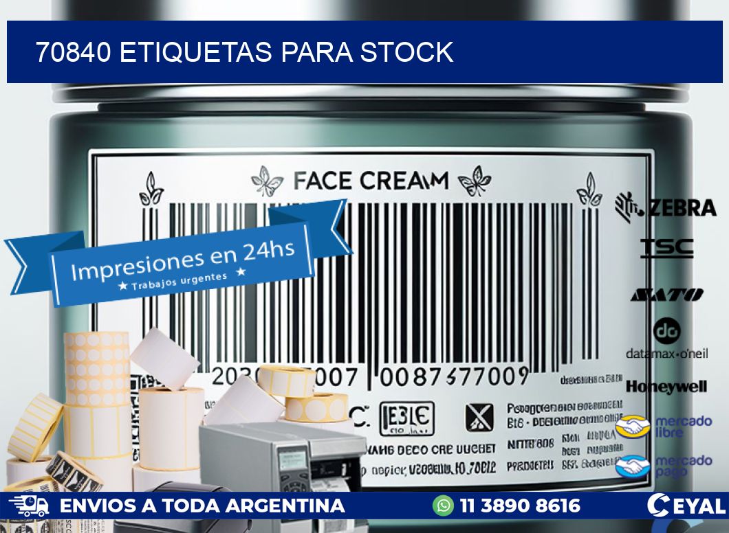 70840 ETIQUETAS PARA STOCK