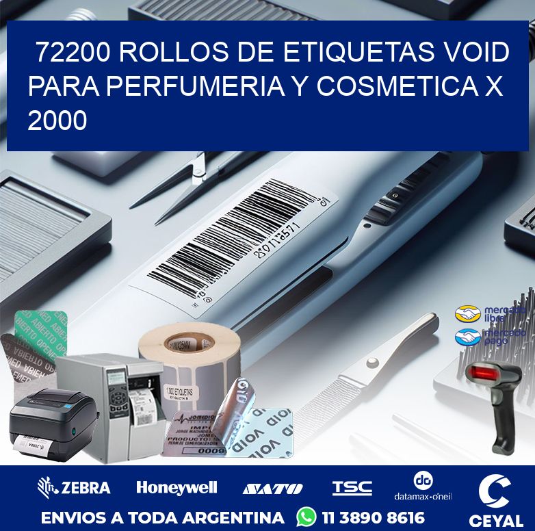 72200 ROLLOS DE ETIQUETAS VOID PARA PERFUMERIA Y COSMETICA X 2000