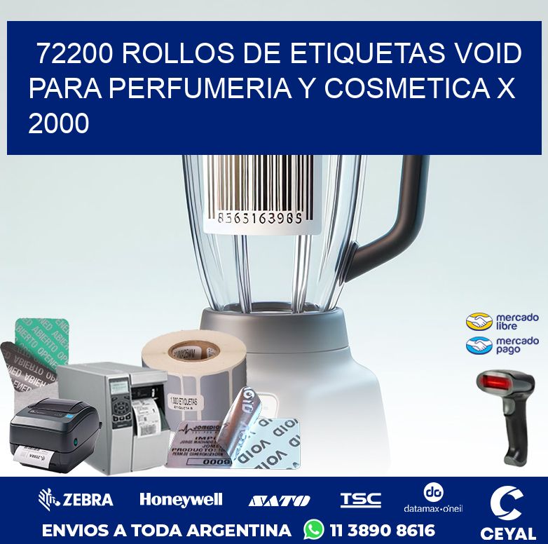 72200 ROLLOS DE ETIQUETAS VOID PARA PERFUMERIA Y COSMETICA X 2000