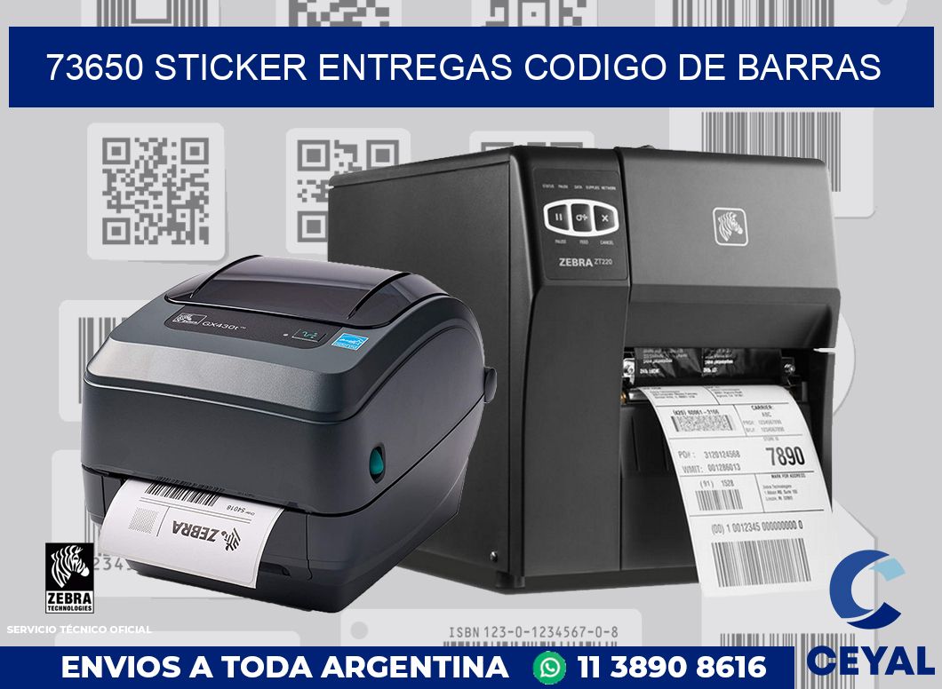 73650 STICKER ENTREGAS CODIGO DE BARRAS