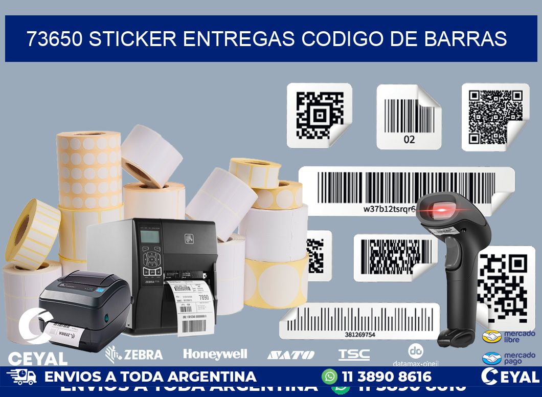 73650 STICKER ENTREGAS CODIGO DE BARRAS