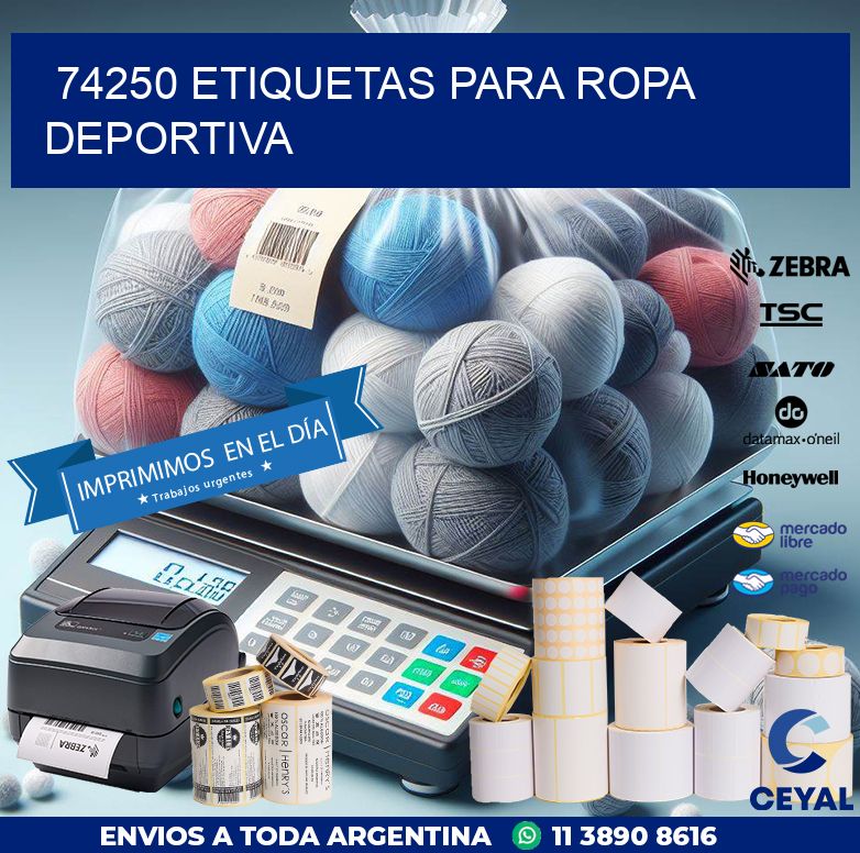74250 ETIQUETAS PARA ROPA DEPORTIVA