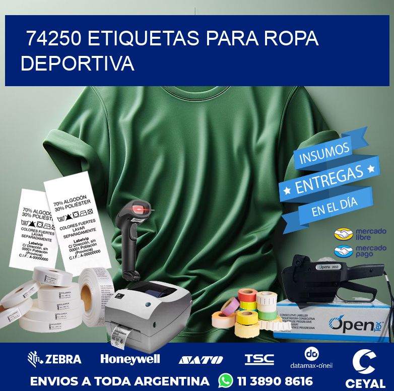 74250 ETIQUETAS PARA ROPA DEPORTIVA