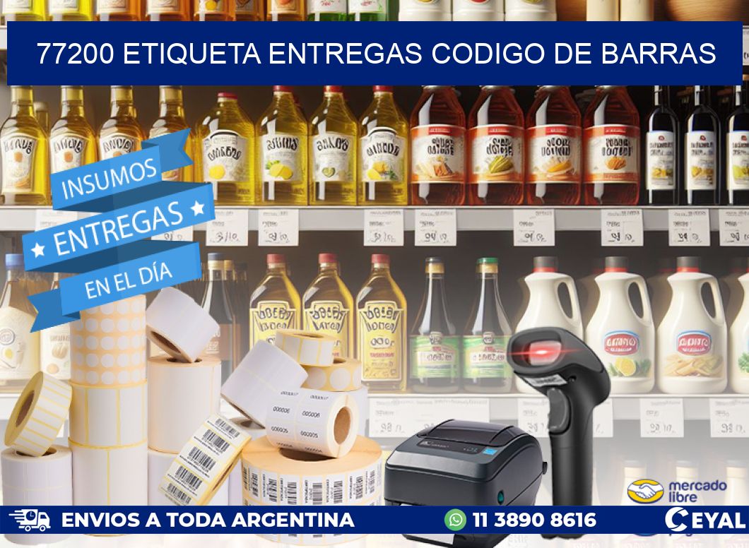 77200 etiqueta entregas codigo de barras