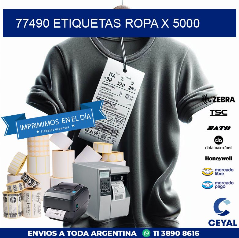 77490 ETIQUETAS ROPA X 5000