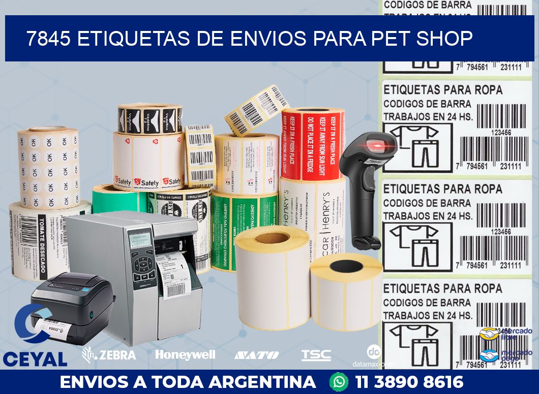 7845 ETIQUETAS DE ENVIOS PARA PET SHOP