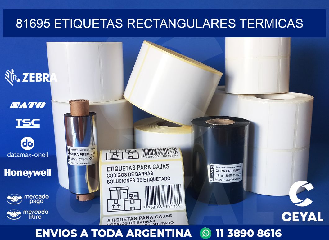 81695 etiquetas rectangulares termicas
