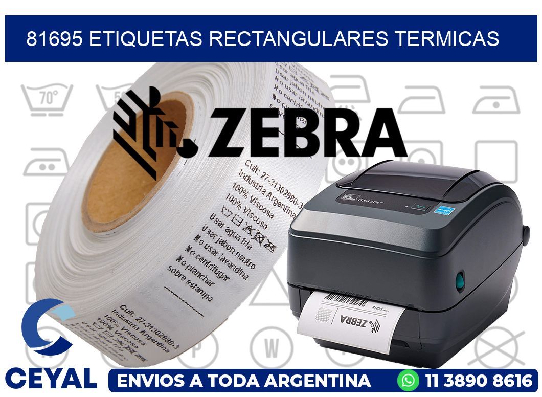 81695 etiquetas rectangulares termicas