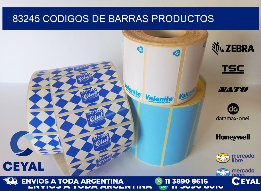 83245 codigos de barras productos