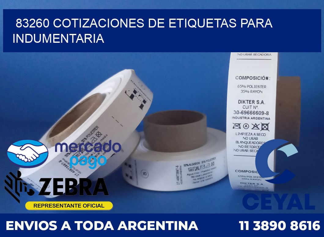 83260 COTIZACIONES DE ETIQUETAS PARA INDUMENTARIA
