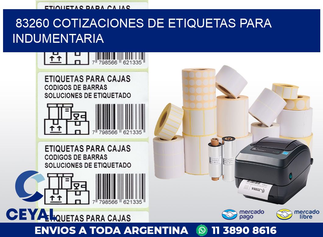 83260 COTIZACIONES DE ETIQUETAS PARA INDUMENTARIA