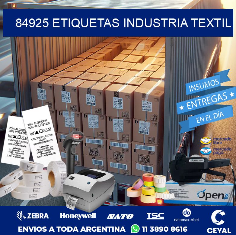 84925 ETIQUETAS INDUSTRIA TEXTIL