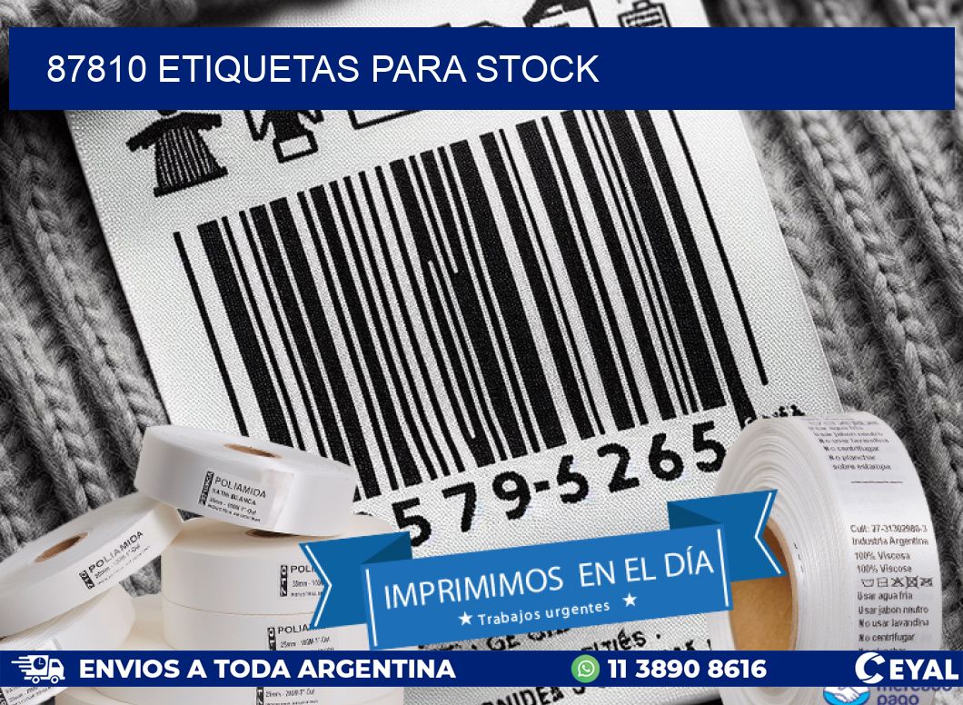 87810 ETIQUETAS PARA STOCK