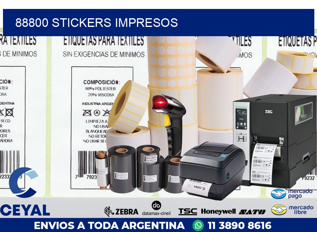 88800 Stickers impresos