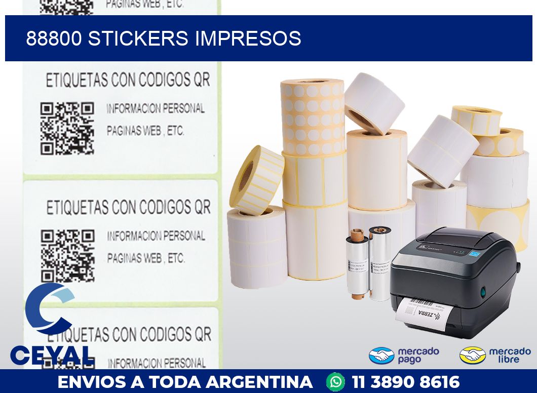 88800 Stickers impresos