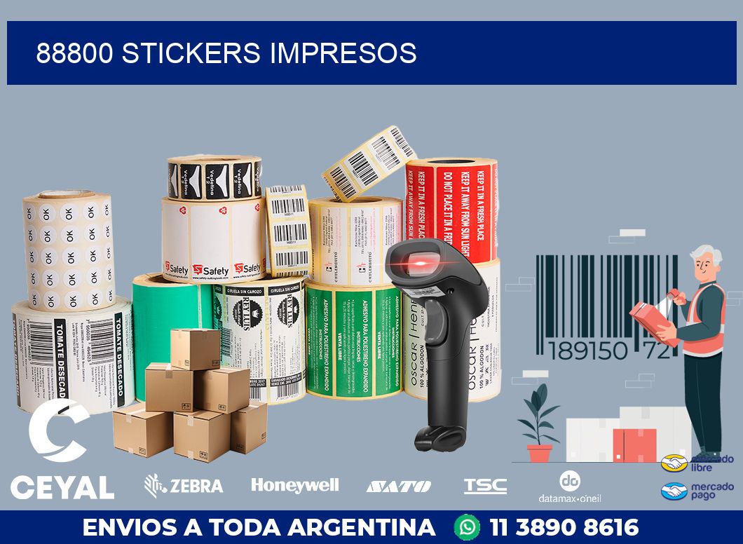 88800 Stickers impresos