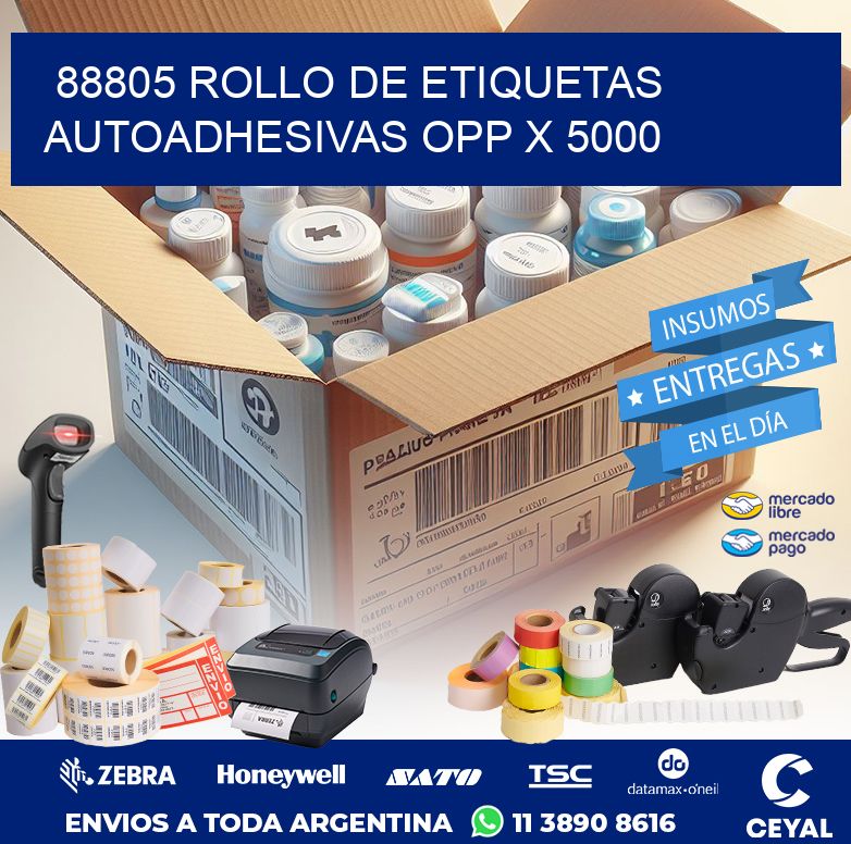 88805 ROLLO DE ETIQUETAS AUTOADHESIVAS OPP X 5000