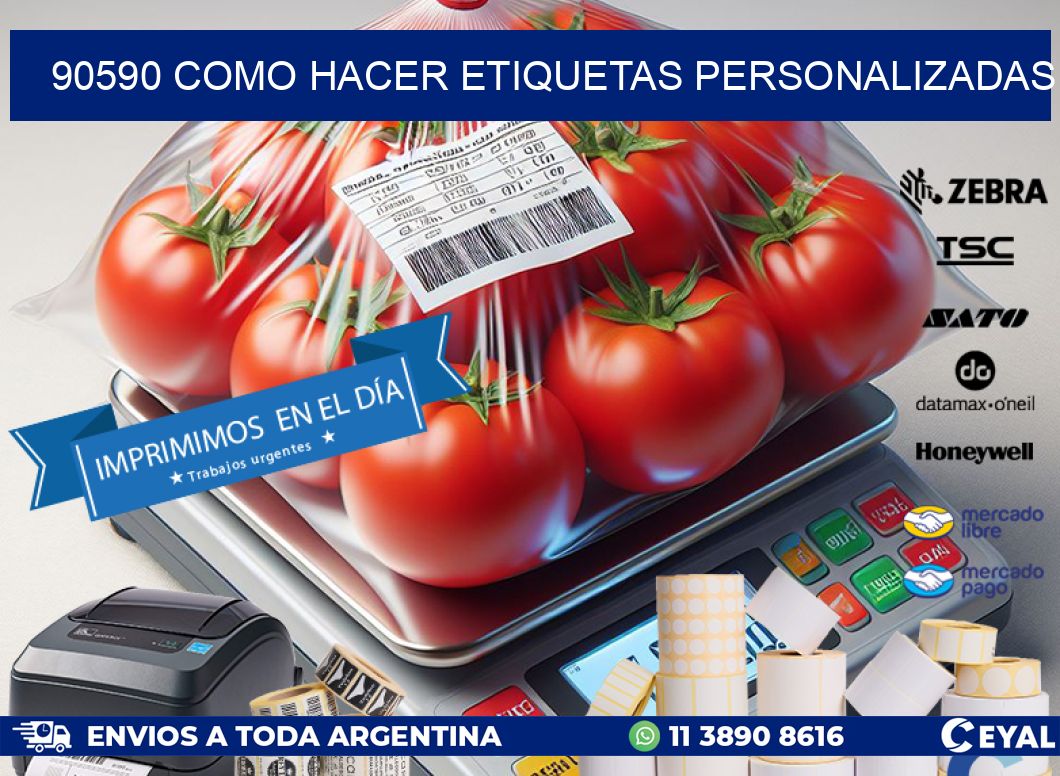 90590 como hacer etiquetas personalizadas