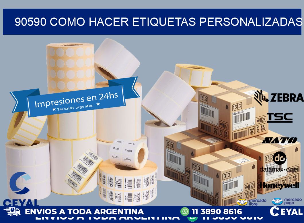 90590 como hacer etiquetas personalizadas