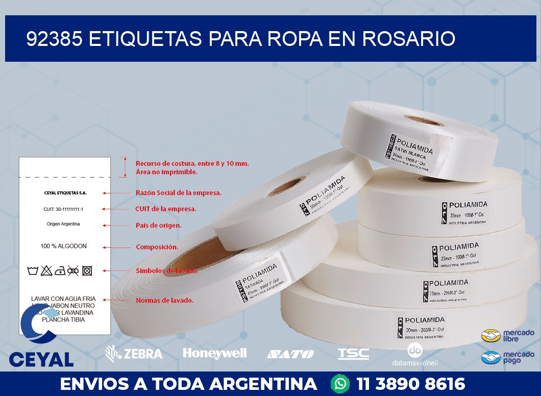 92385 ETIQUETAS PARA ROPA EN ROSARIO