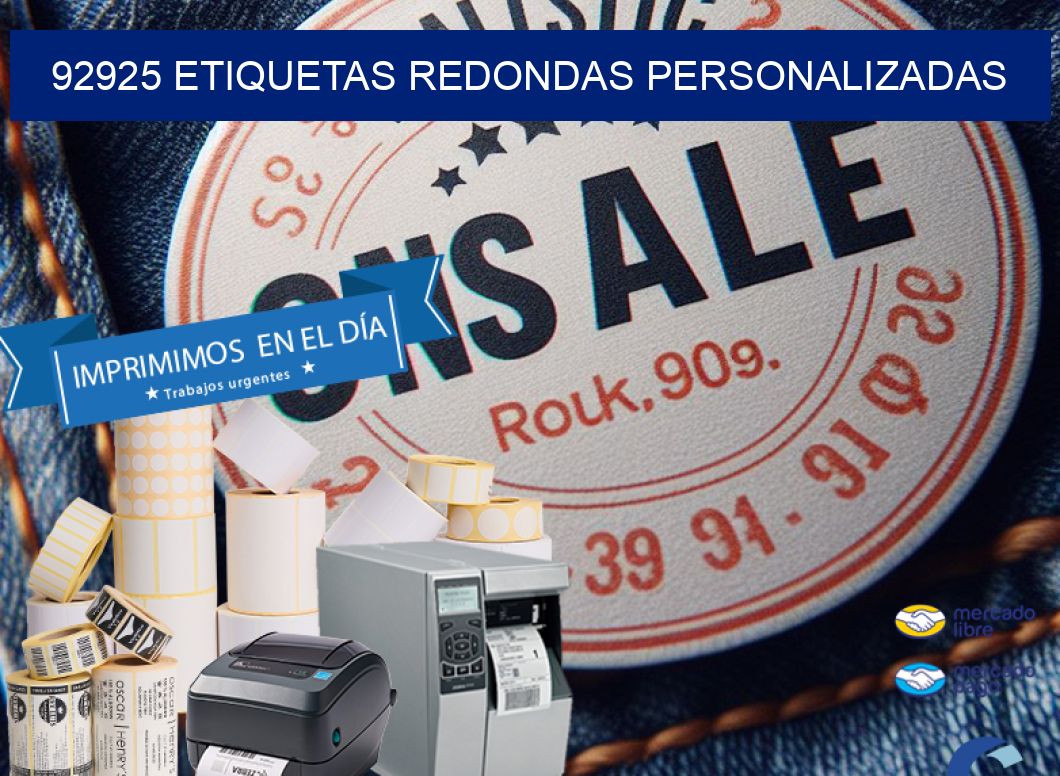 92925 ETIQUETAS REDONDAS PERSONALIZADAS