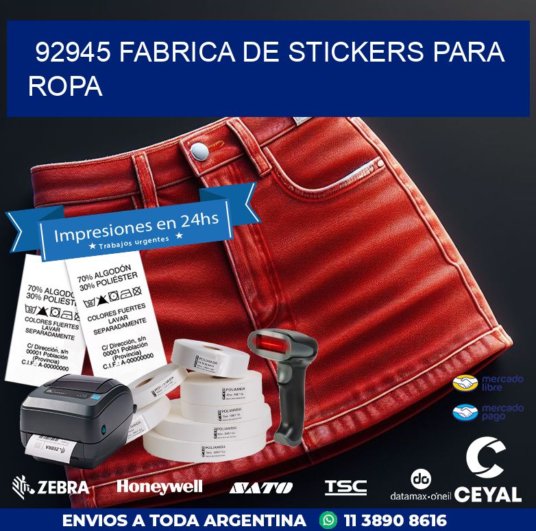 92945 FABRICA DE STICKERS PARA ROPA