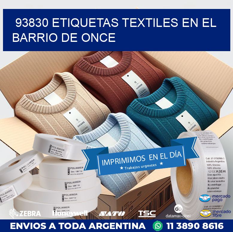 93830 ETIQUETAS TEXTILES EN EL BARRIO DE ONCE