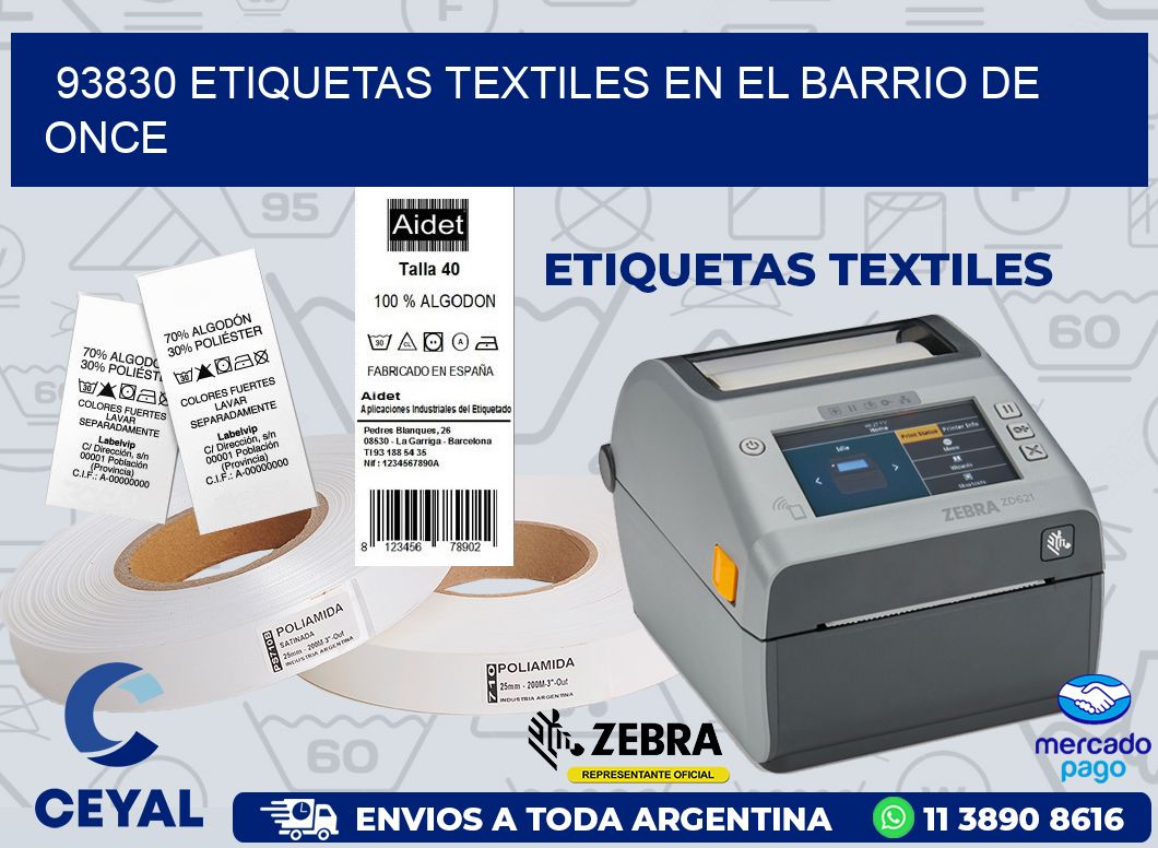 93830 ETIQUETAS TEXTILES EN EL BARRIO DE ONCE