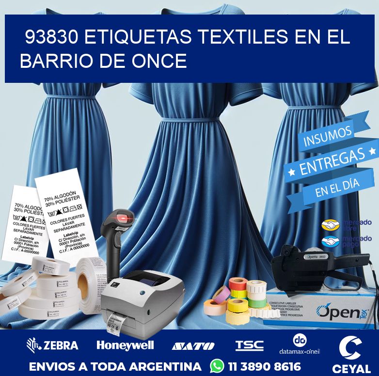 93830 ETIQUETAS TEXTILES EN EL BARRIO DE ONCE