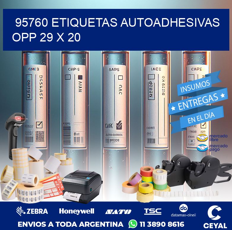 95760 ETIQUETAS AUTOADHESIVAS OPP 29 X 20