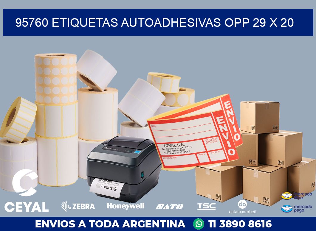 95760 ETIQUETAS AUTOADHESIVAS OPP 29 X 20