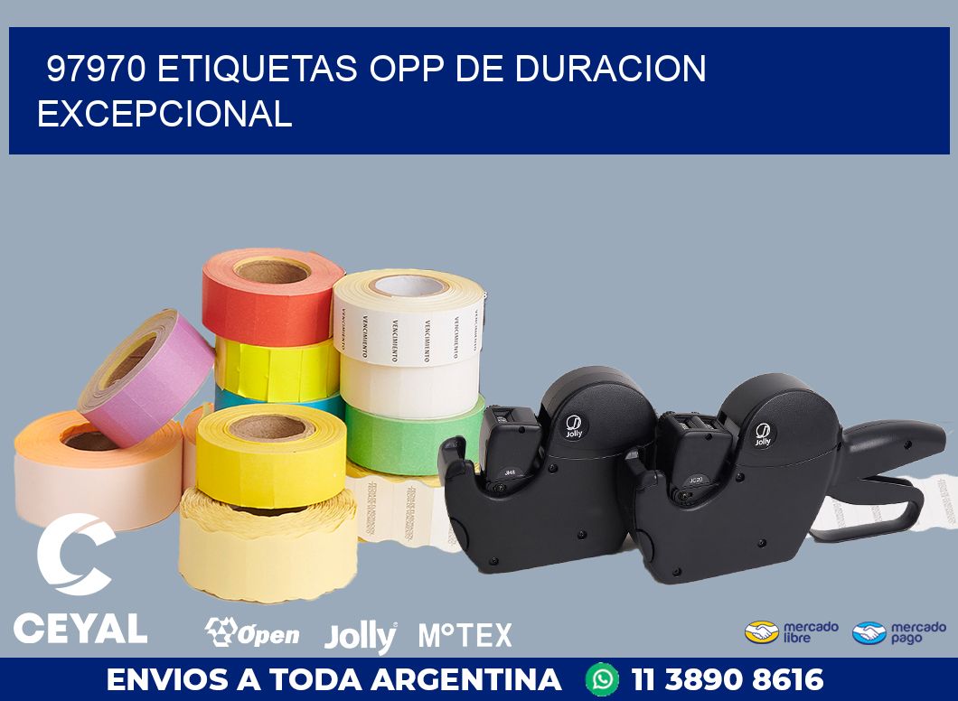 97970 ETIQUETAS OPP DE DURACION EXCEPCIONAL