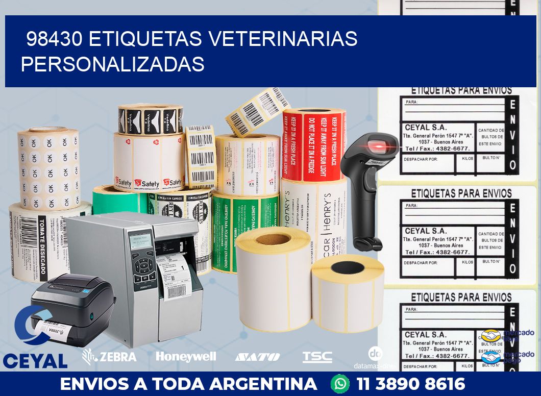 98430 ETIQUETAS VETERINARIAS PERSONALIZADAS