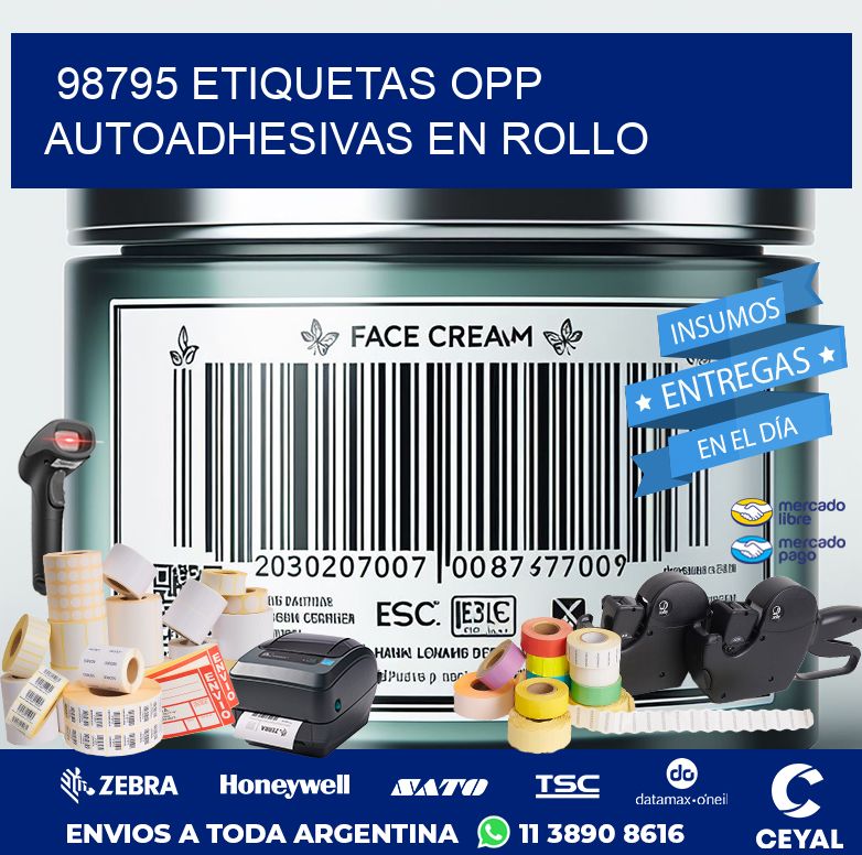 98795 ETIQUETAS OPP AUTOADHESIVAS EN ROLLO