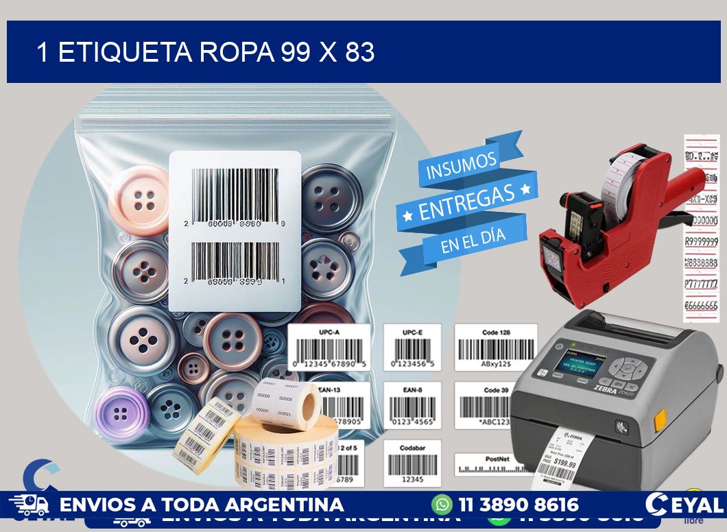 1 ETIQUETA ROPA 99 x 83